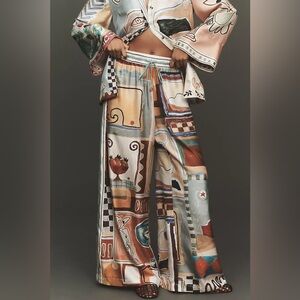 Brand new no tags ALÉMAIS Michelle Silk Wide-Leg Pants Size US 2, 4, 6, 8